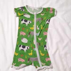 Little Sleepies Farm Aninal Baby Romper